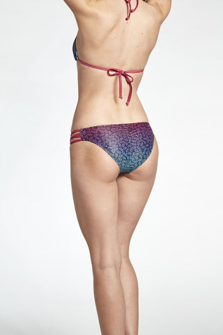 Women's Crossback Printed Swimsuit Plum